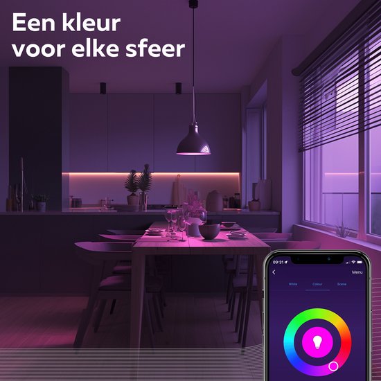 Calex Smart LED Lamp - E27 - RGB en Warm Wit - Slimme Verlichting - 9.4W