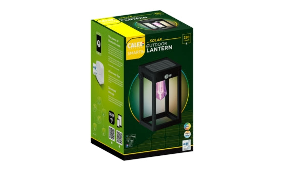 Calex Smart Solar Lantaarn - RGB + CCT - Zwart