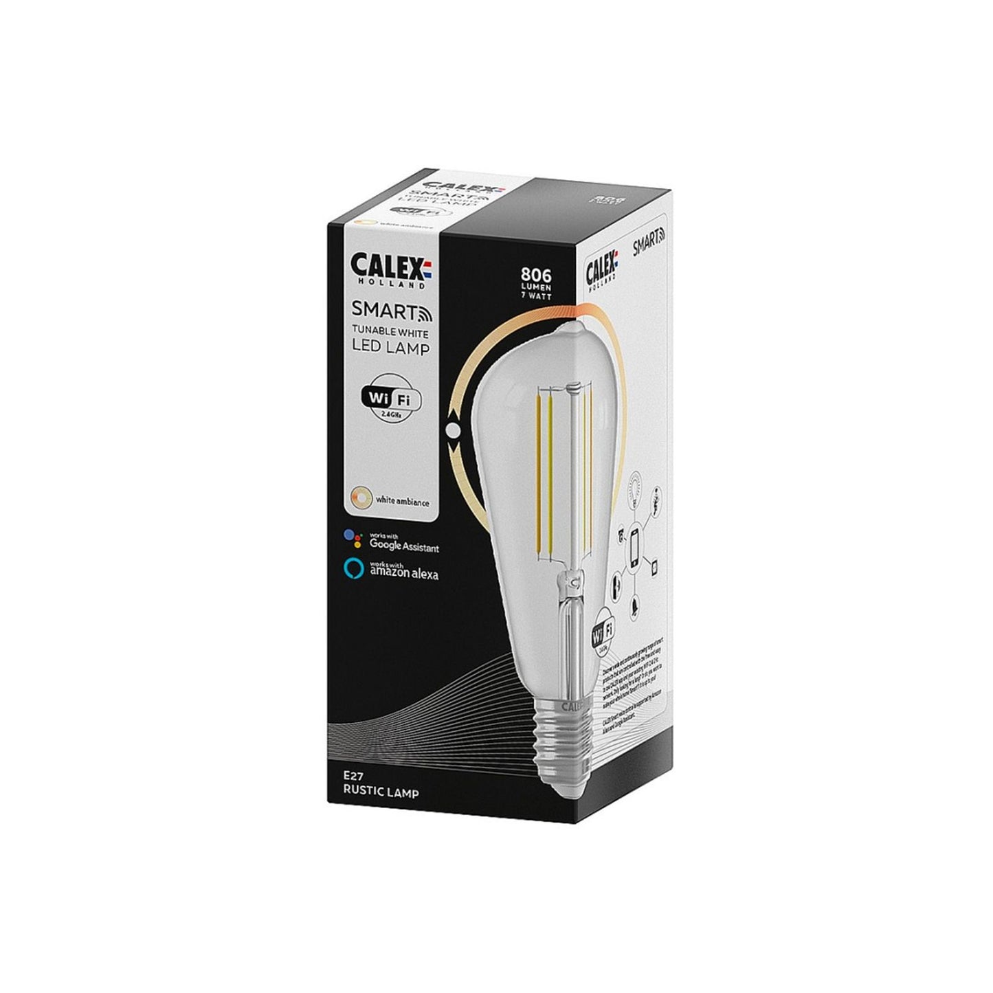 Helder Smart serie Calex LED Rustiek E27 806 lumen