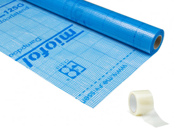 1m² Damp-open folie Miofol 125 G + bijbehorende dampremmende tape