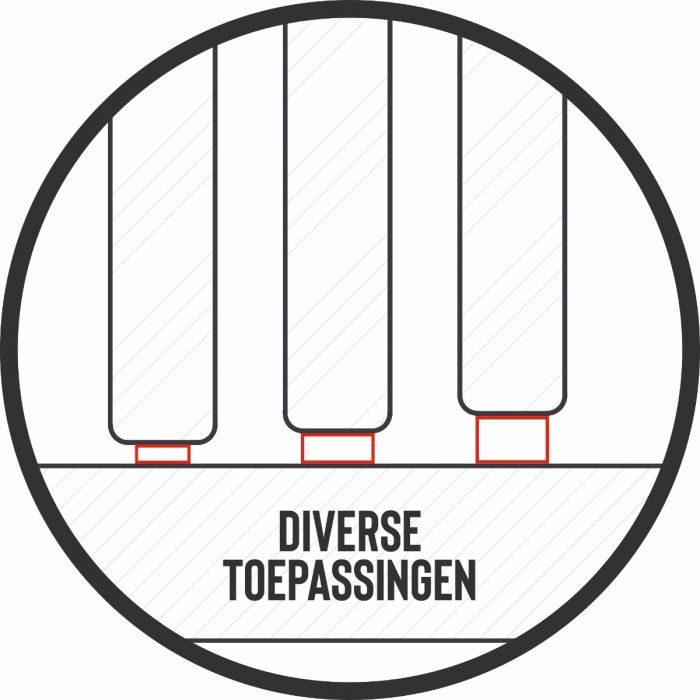 Zelfklevend PVC Tochtband I-Profiel - Wit - 9mm x 4mm x 7,5m - Tochtstrip