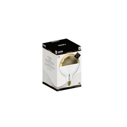Black & Gold Calex LED Globe Goud G125
