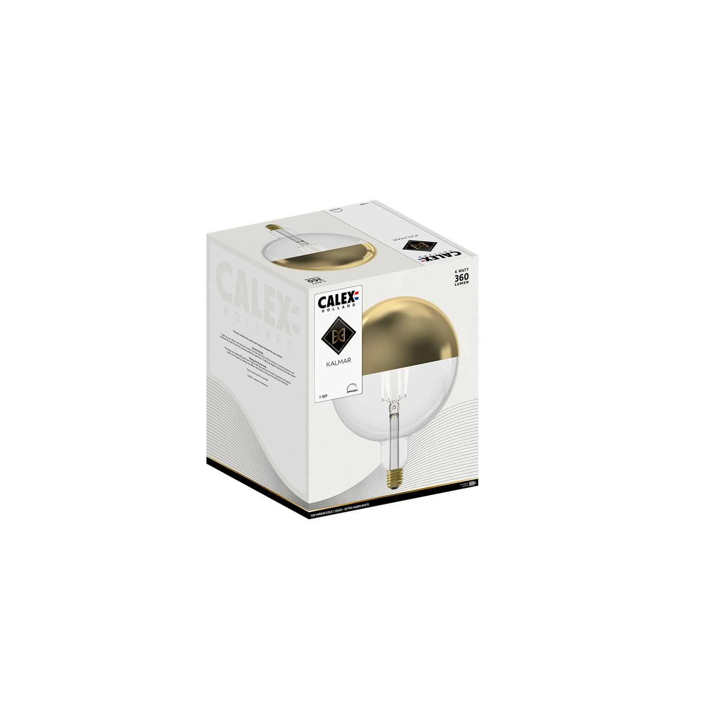 Calex Lichtbron E27 Kopspiegellamp - Glas - Goud - 20 x 26 x 20 cm (BxHxD)