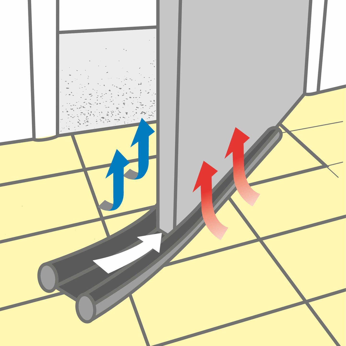 Deltafix Dubbele (deur) isolatierol 95x14cm antraciet