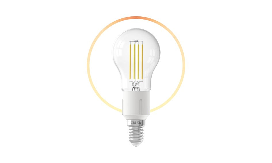 Calex Slimme Lamp - Wifi LED Filament Verlichting - E14 - Smart Lichtbron Helder - Dimbaar - Warm Wit licht - 4,5W