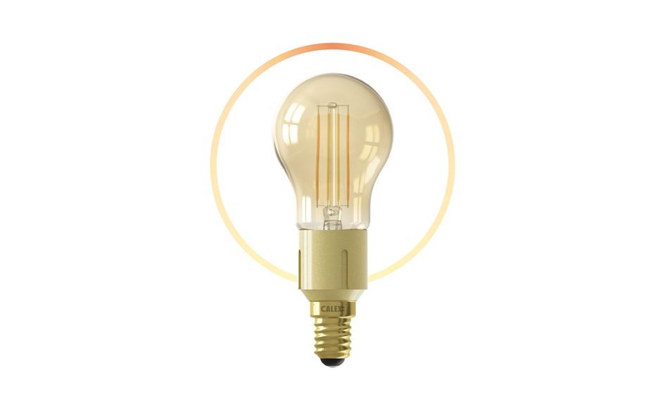 Goud Smart serie Calex Kogellamp filament E14 400 lumen