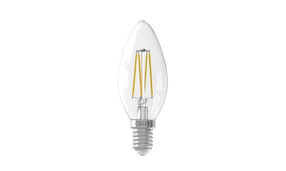 Calex Filament LED Kaarslamp - E14 - B35 - Helder - 4.5W - Dimbaar