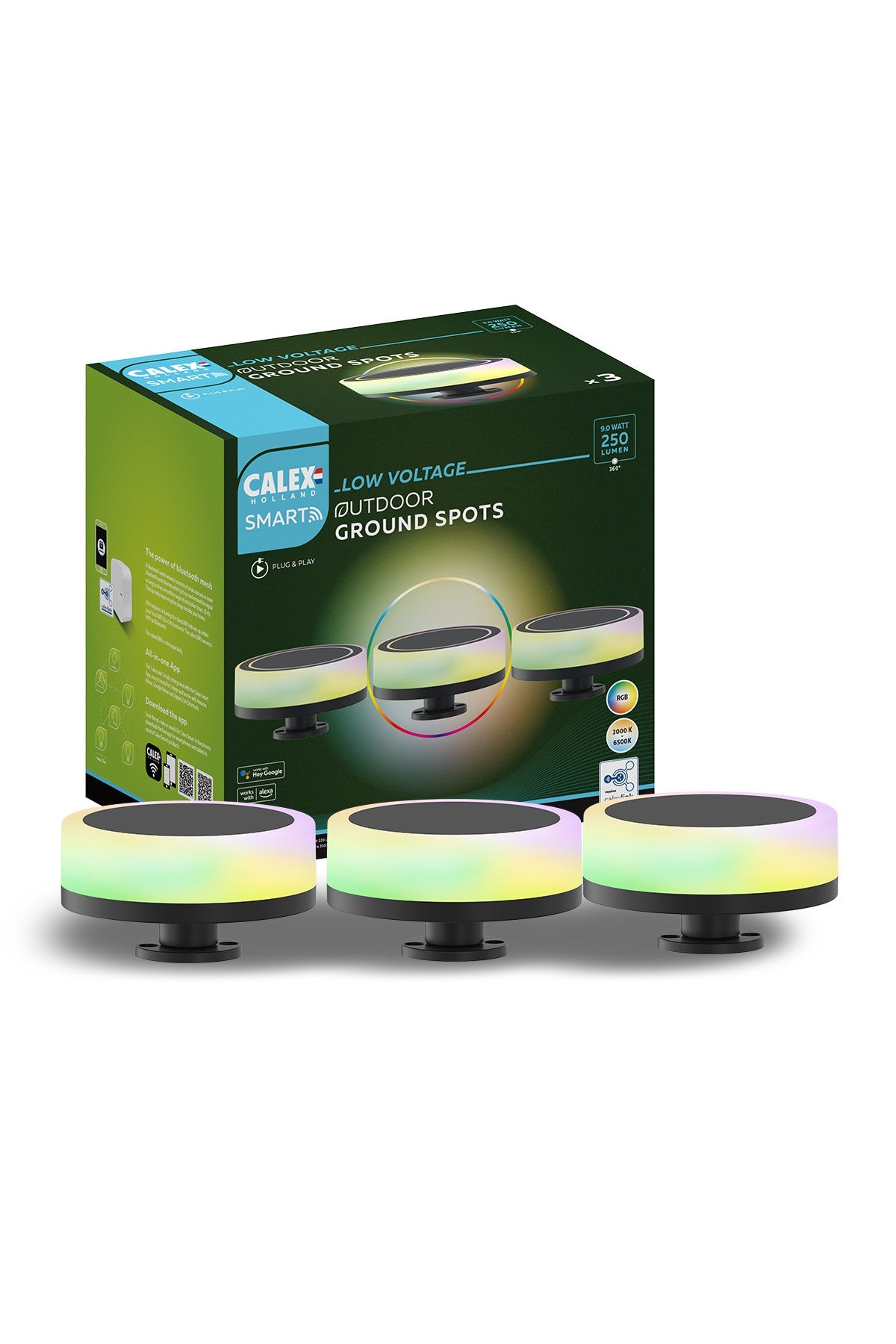 Calex Smart Outdoor Ground Spot set of 3 verpakking