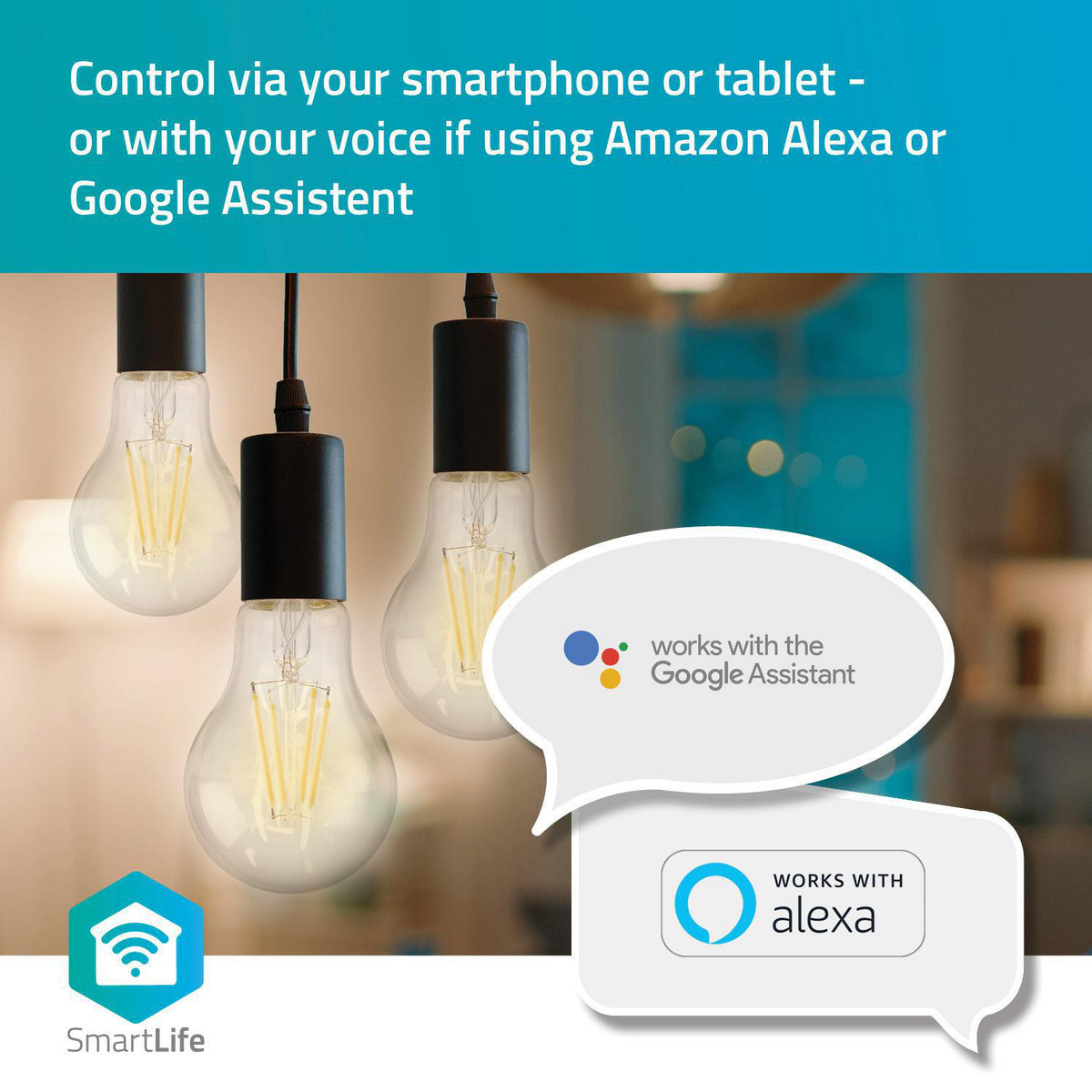 drie lampen en amazon alexe en google assistant