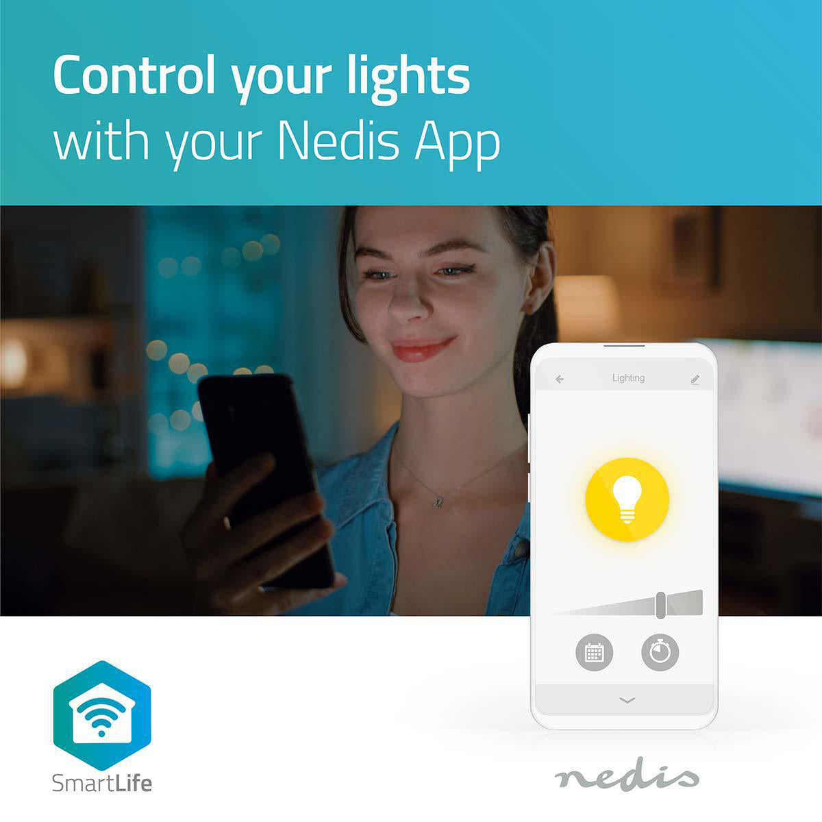 Nedis lamp bedienen