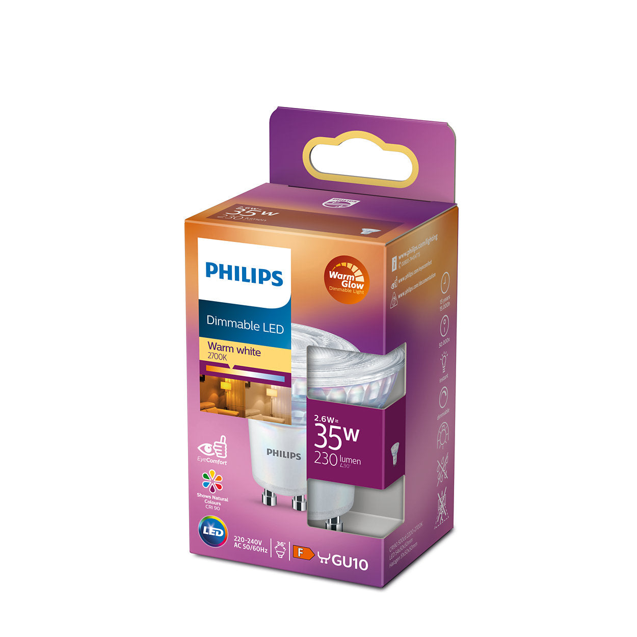 Spot GU10 LED Philips 2.6W