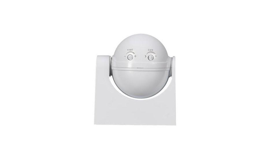 Perel Bewegingsmelder, PIR, 12 m detectiebereik, 180° detectiehoek, IP44, gebruik binnen- en buitenshuis, wit