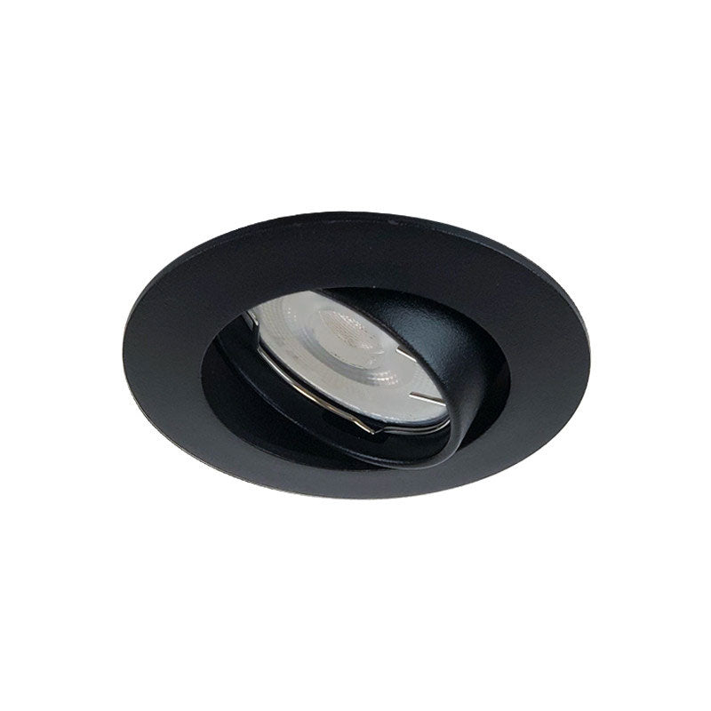 Inbouwspot Lucca mini | GU11 | Kantelbaar | Rond | Mat zwart | Ø 55 mm | Mini spotje voor LED