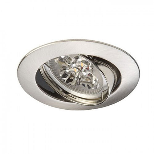 Inbouwspot Lucca | Kantelbaar | Rond | Geborsteld nikkel