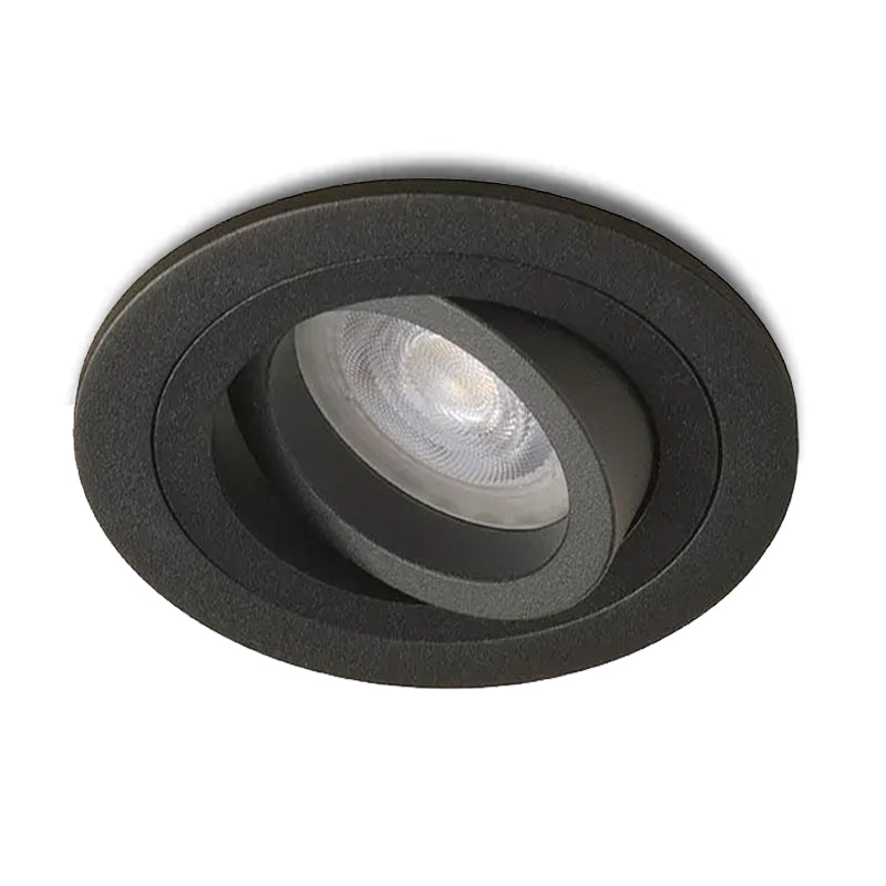 Inbouwspot Veneto | Kantelbaar | Rond | Mat zwart