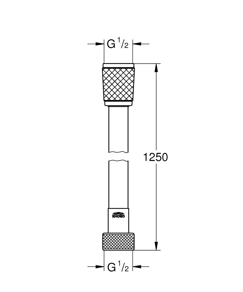 Grohe Relaxaflex doucheslang 125 cm – Chroom