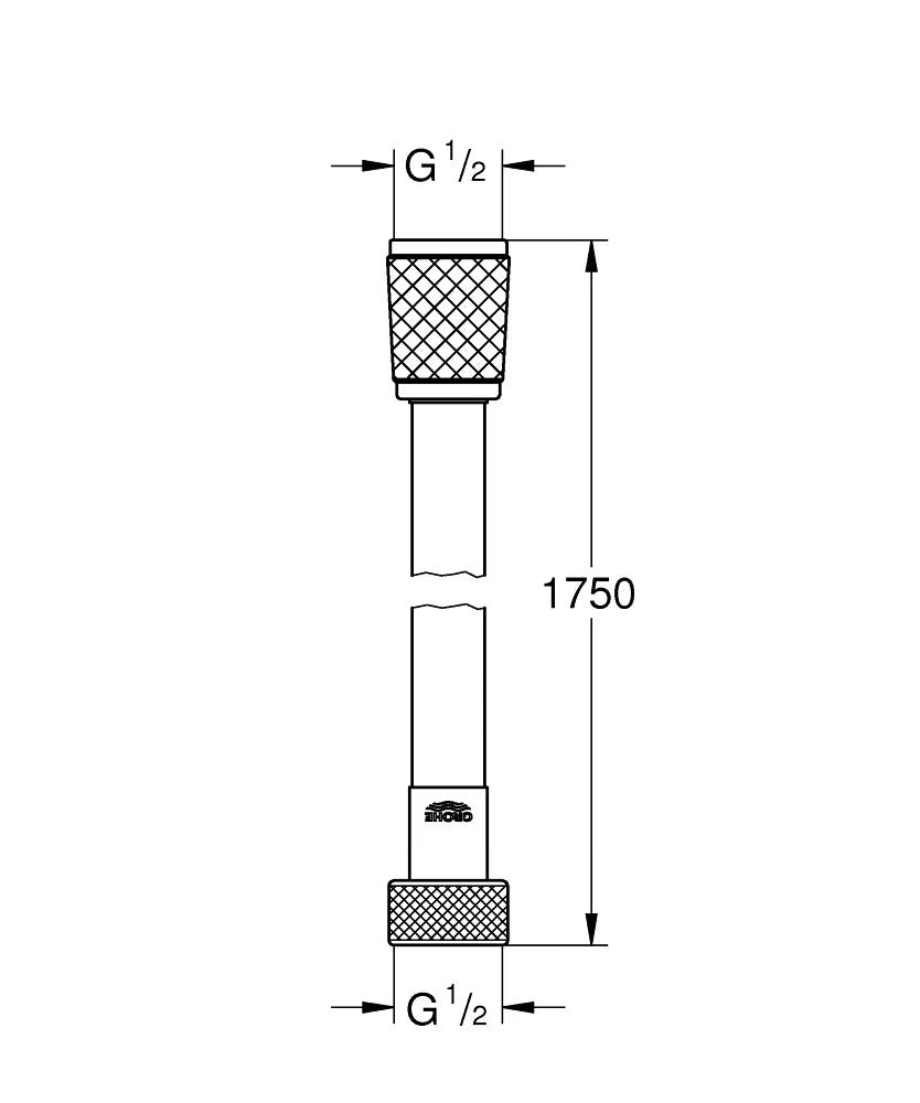 Grohe Relaxaflex doucheslang 175 cm – Chroom