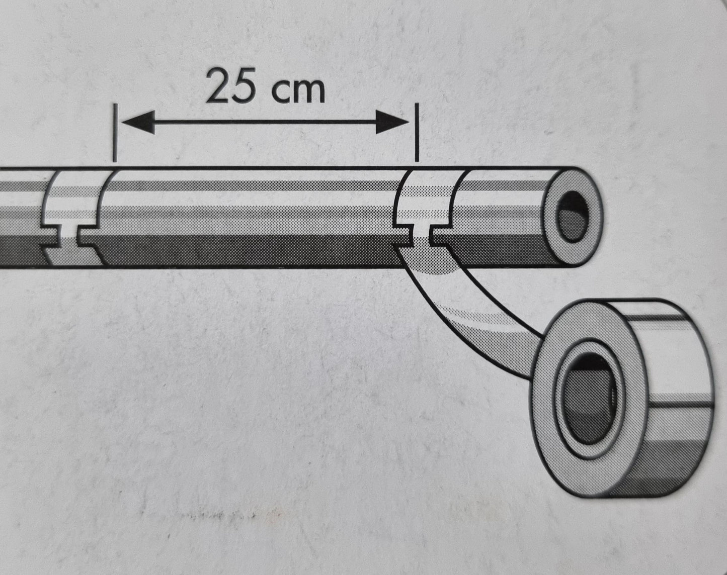 Buisisolatie Tape grijs Maclean 20 meter x 30 mm