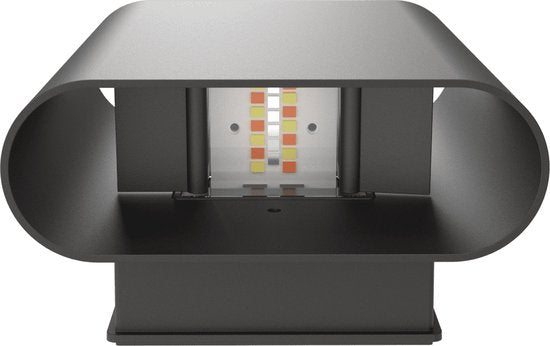 Calex Smart Outdoor LED Up & Down Wandlamp zwart- Ovaal