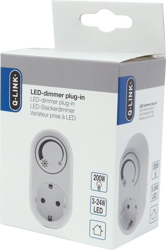 Q-Link Stekkerdimmer halogeen/LED 3-24W