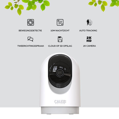 Calex Pan & Tilt Camera - Beveiligingscamera - voor Binnen - 2K