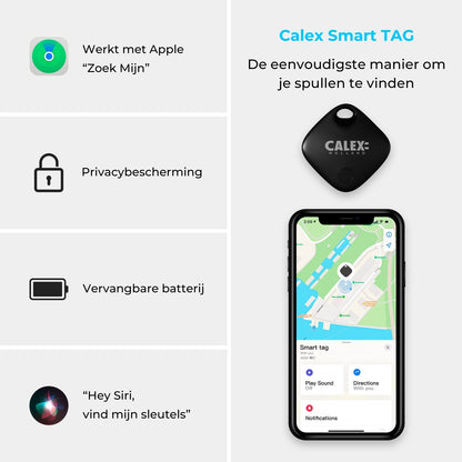 Calex Slimme Tag - Bluetooth Tracker - Werkt met Apple Zoek Mijn