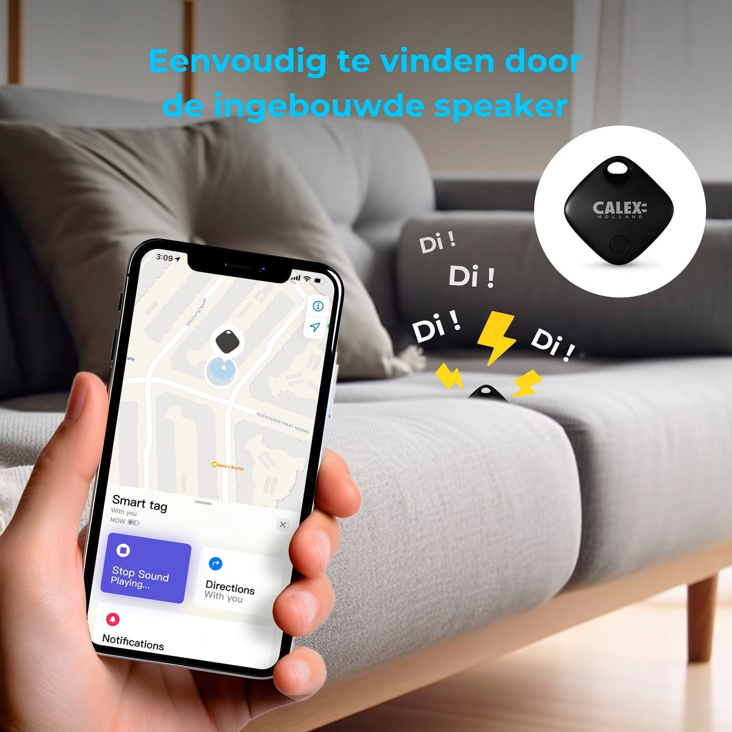 Calex Slimme Tag - Bluetooth Tracker - Werkt met Apple Zoek Mijn