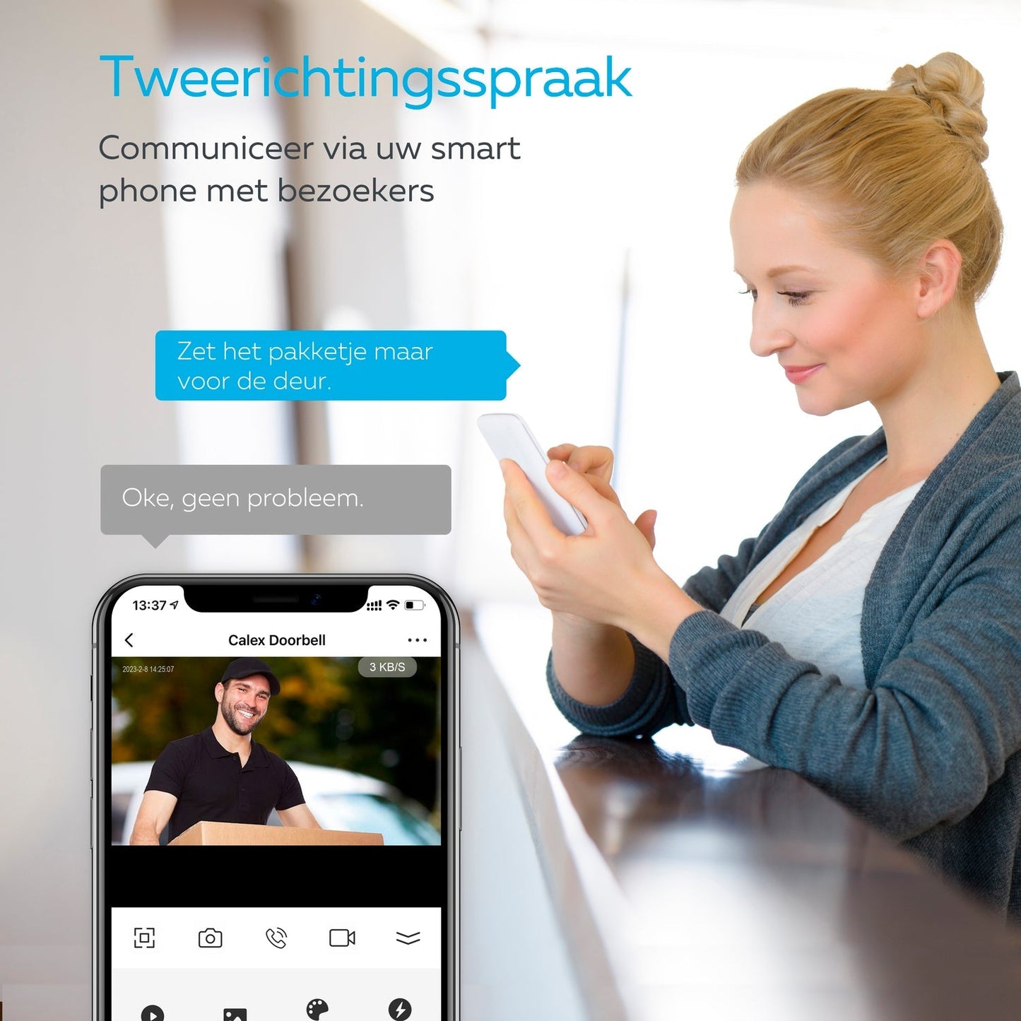 Calex Spotlight Beveiligingscamera - Voor buiten - 2K