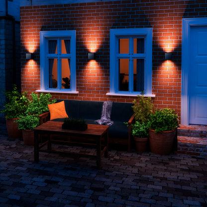 Calex Smart Outdoor Wandlamp - IP54 - Up&Down vierkant