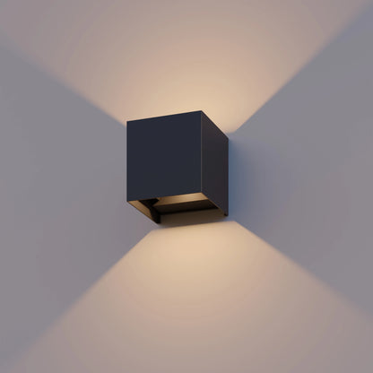 Calex LED Wandlamp Bari – Up & Down – Zwart – 7W – Warm Wit Licht (3000K)
