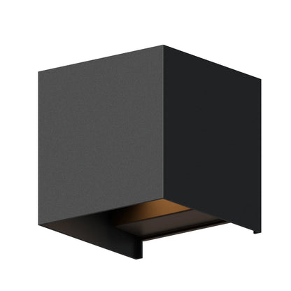 Calex LED Wandlamp Bari – Up & Down – Zwart – 7W – Warm Wit Licht (3000K)