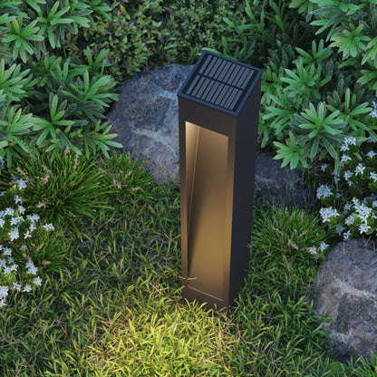 Calex Ivrea Solar Tuinpaal Zwart – 2W LED Buitenlamp met USB-C Oplaadoptie
