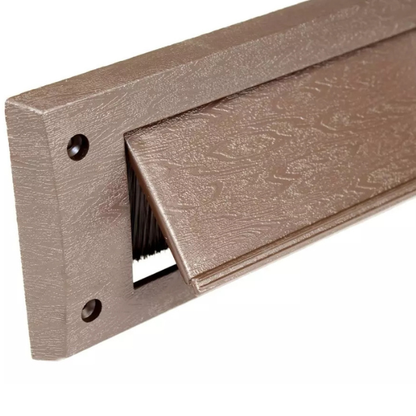 Brievenbus tochtafsluiter met borstel en klep Ellen - Bruin