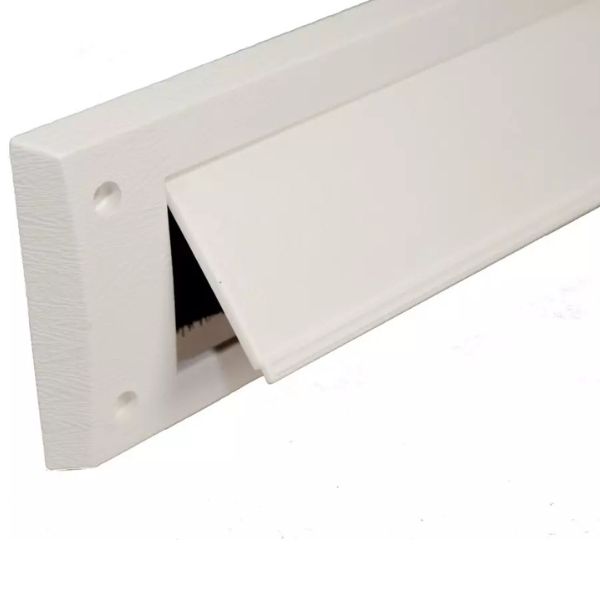 Brievenbus met borstel en klep Ellen - Wit