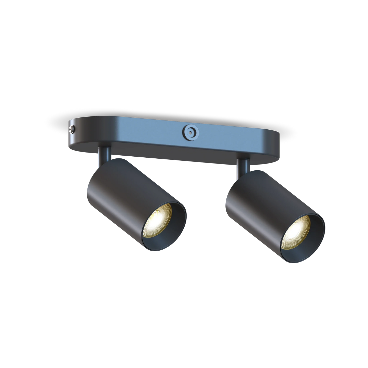 Calex dubbele Ronde Opbouwspot – Mat Zwart – 2x GU10