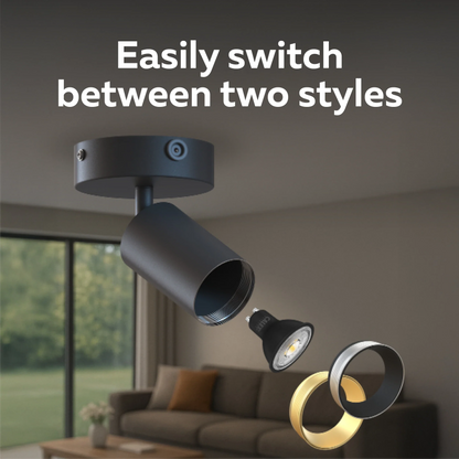 Calex Ronde Opbouwspot – Mat Zwart – GU10