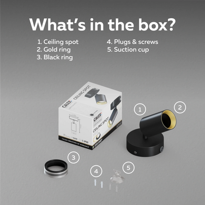 Calex Ronde Opbouwspot – Mat Zwart – GU10