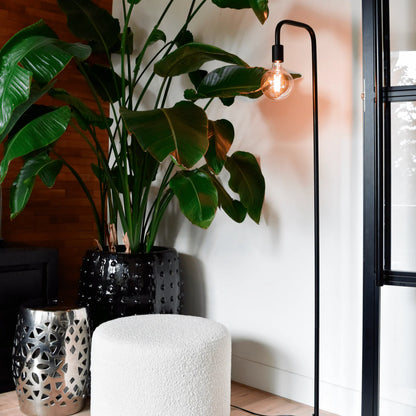 Calex U-Line Vloerlamp – Mat Zwart – Minimalistisch & Elegant