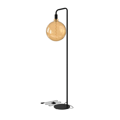 Calex U-Line Vloerlamp – Mat Zwart – Minimalistisch & Elegant