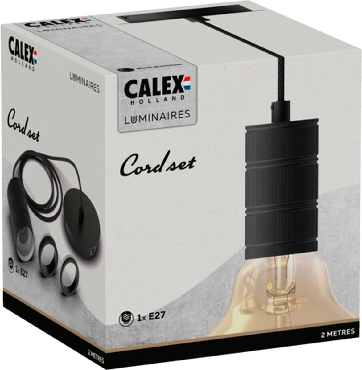 calex hanglamp zwart voor e27 lamp