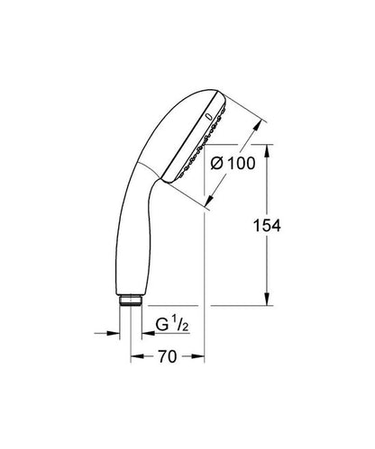GROHE Vitalio 100 afmetingen