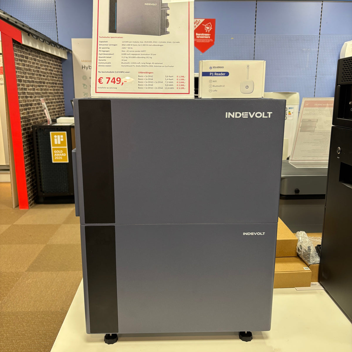 Indevolt SolidFlex 2000 ECO thuisbatterij | 1,8–19,8 kWh