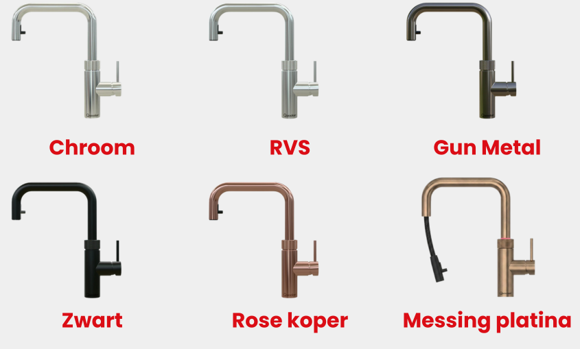 quooker flex square alle uitvoeringen