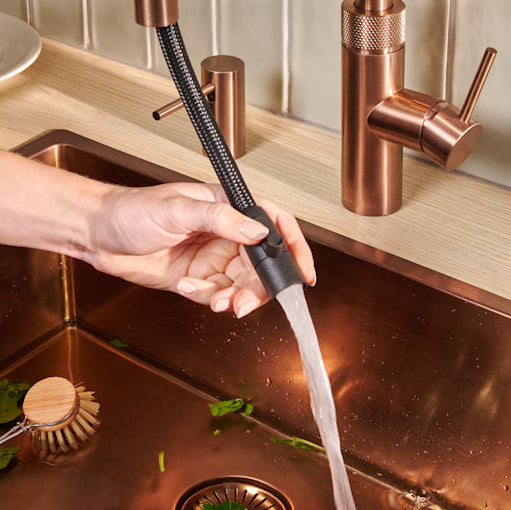 quooker hoekige kraan met uitrekslang