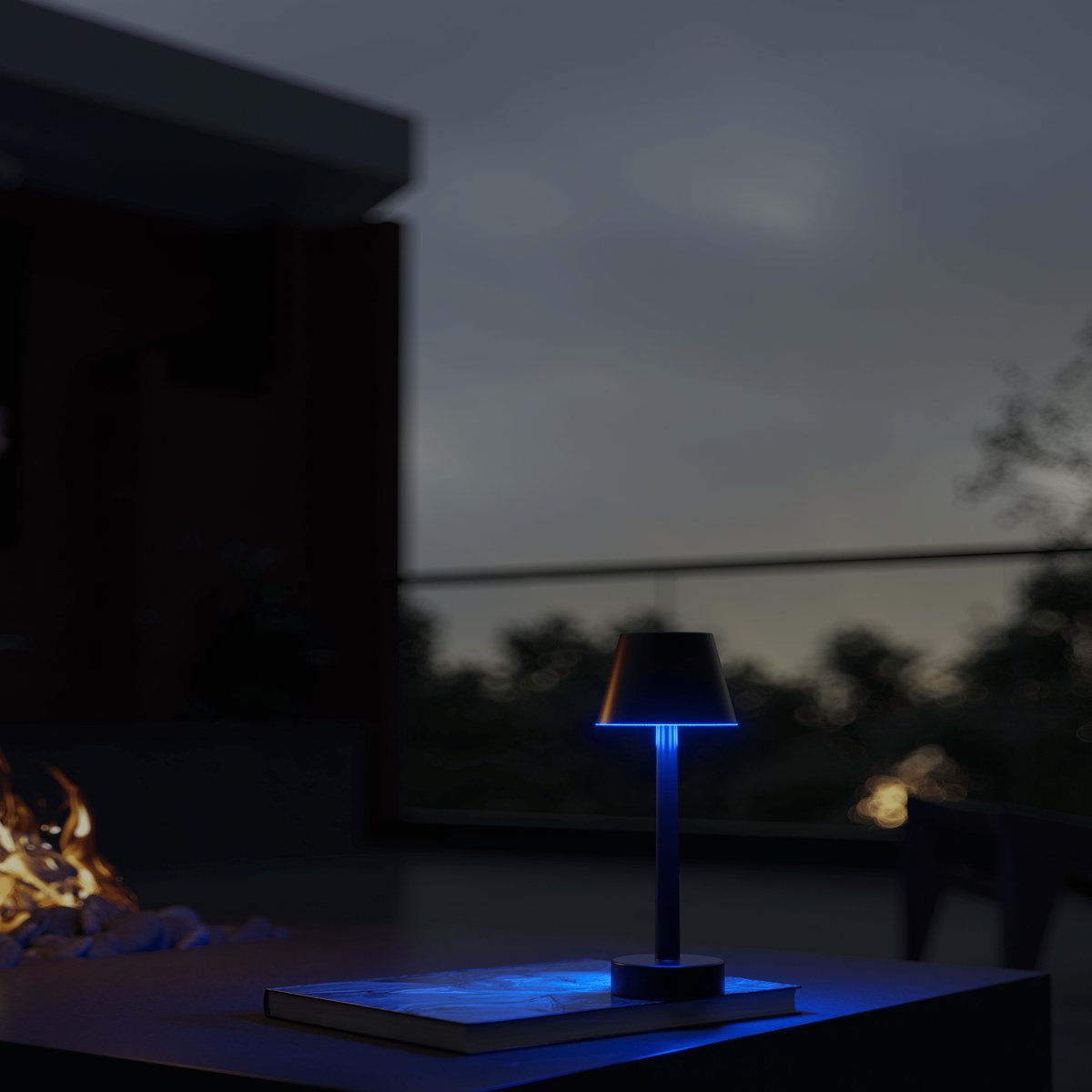 Tafel lamp creëert sfeer