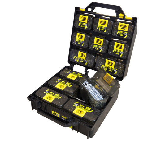 Starblock assortimentskoffer spaanplaat schroeven 1350st