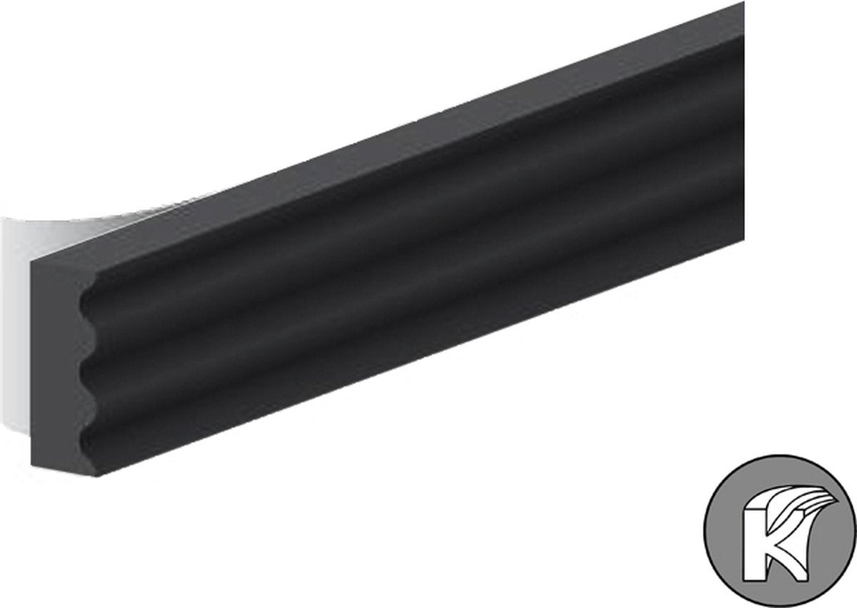 Tochtband zwart zelfklevend 2 tot 3 mm (kleine kier)