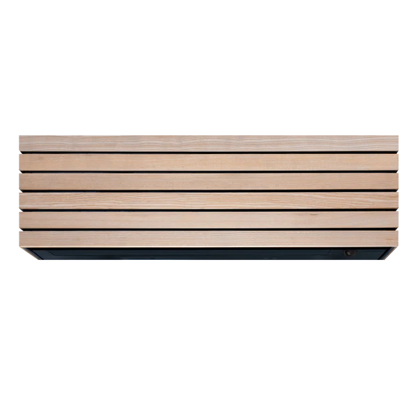 Toshiba Daiseikai airco voorkant hout look