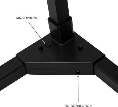 Vloerlamp met microfoon voor spraakbediening en DC