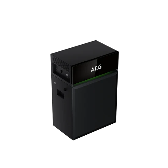 AEG SolarCube 4,8 kWh thuisbatterij schuin van voren
